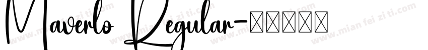 Maverlo Regular字体转换